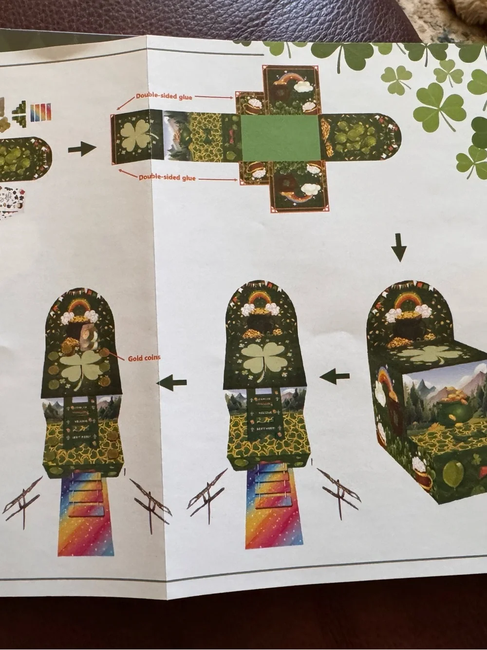 St. Patricks Day Leprachaun Trap Kit w/ 14 Gold Coins and Decorations